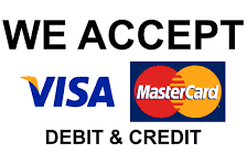 Credit and Debit Cards Accepted